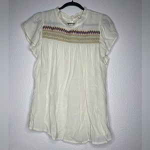 Cream boho blouse